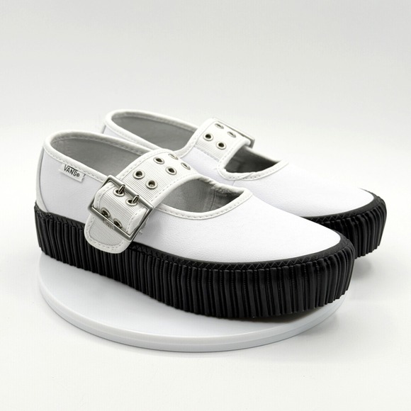 Vans Shoes - Vans Mary Jane Creeper Shoe Size 5.5 Womens Grunge White NEW